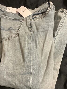 7 For All Mankind Light Wash Skinny Jeans